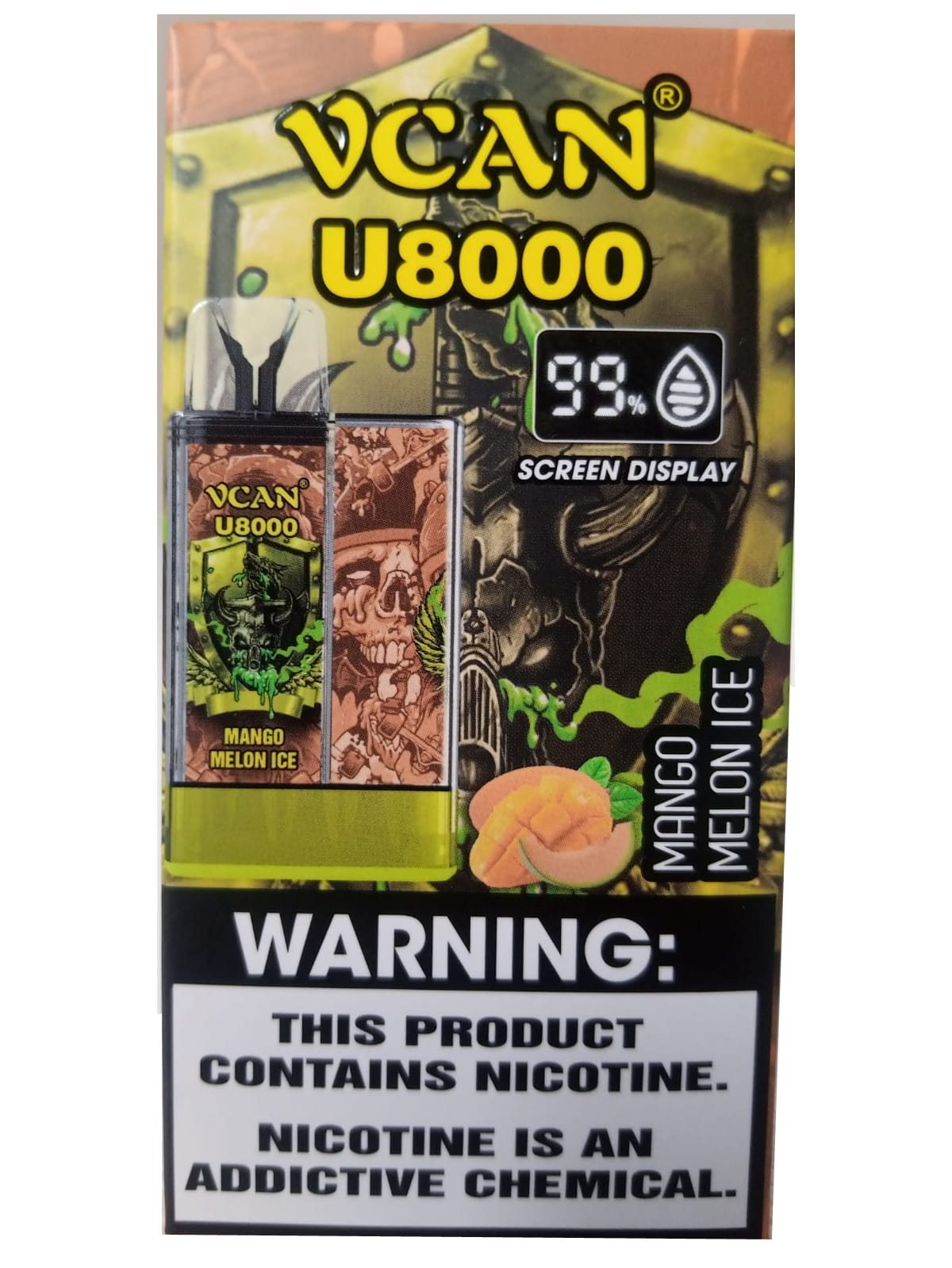 Vcan U8000 Disposable Vape (8000 puffs) Mango Melon Ice