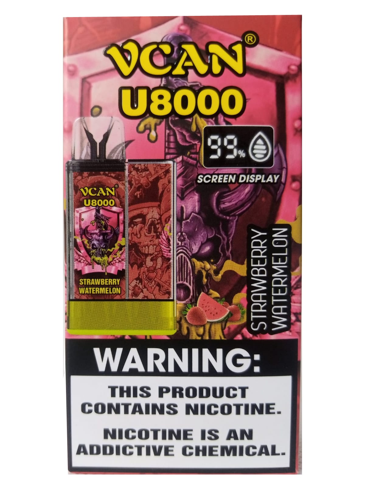 Vcan U8000 Disposable Vape (8000 puffs) Strawberry Watermelon