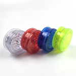 3 Piece Acrylic Dry Herb Crusher (Grinder) 60mm